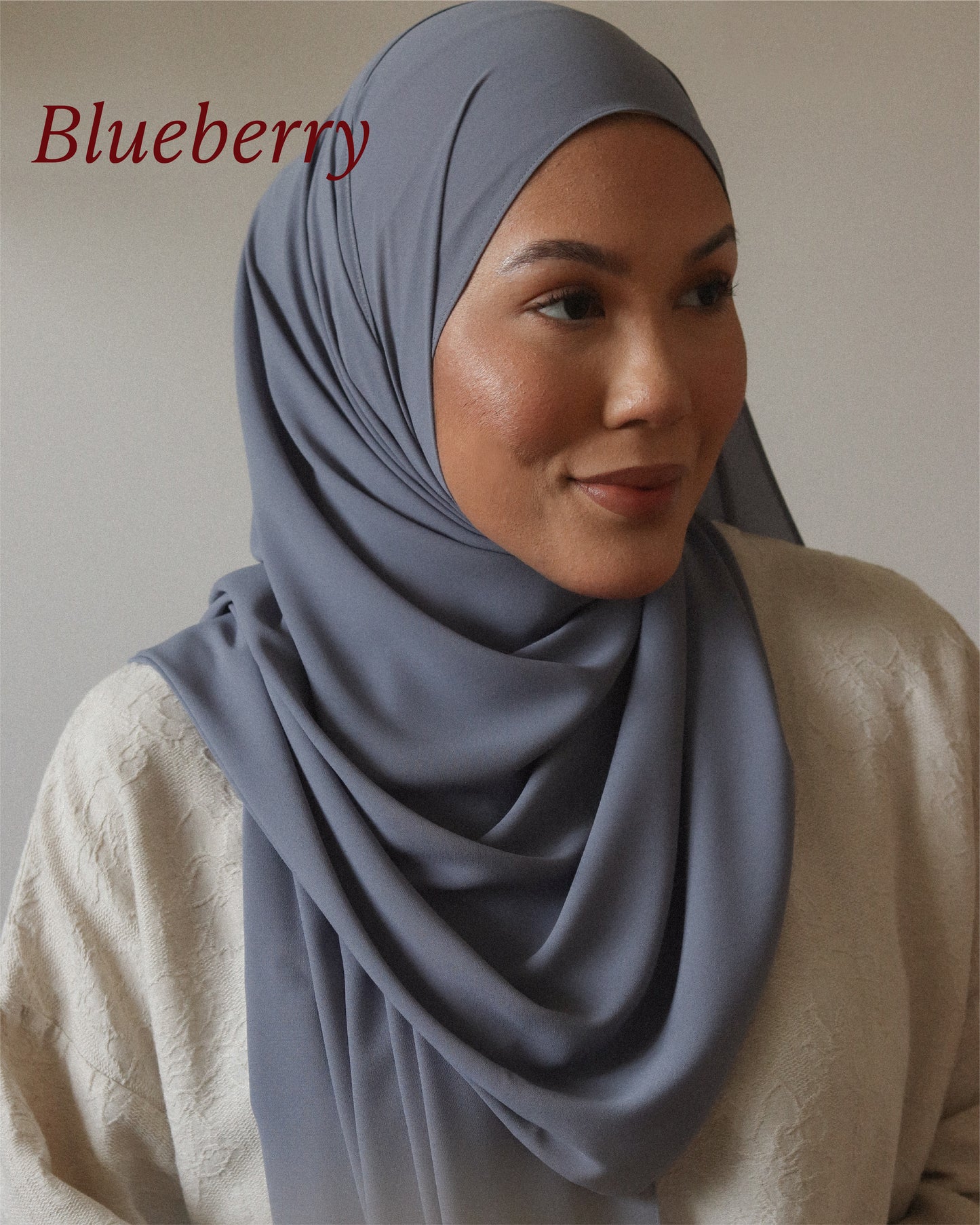 Butter Chiffon Shawl in Blueberry