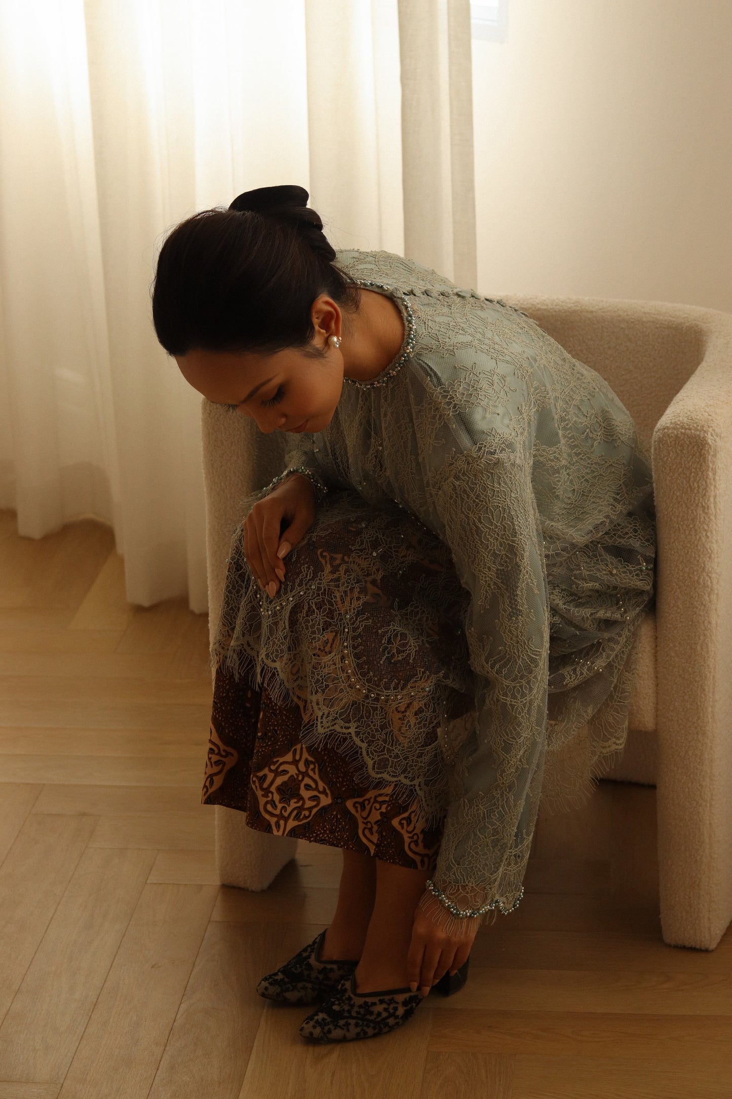 The Modest Kebaya in Dark Sage
