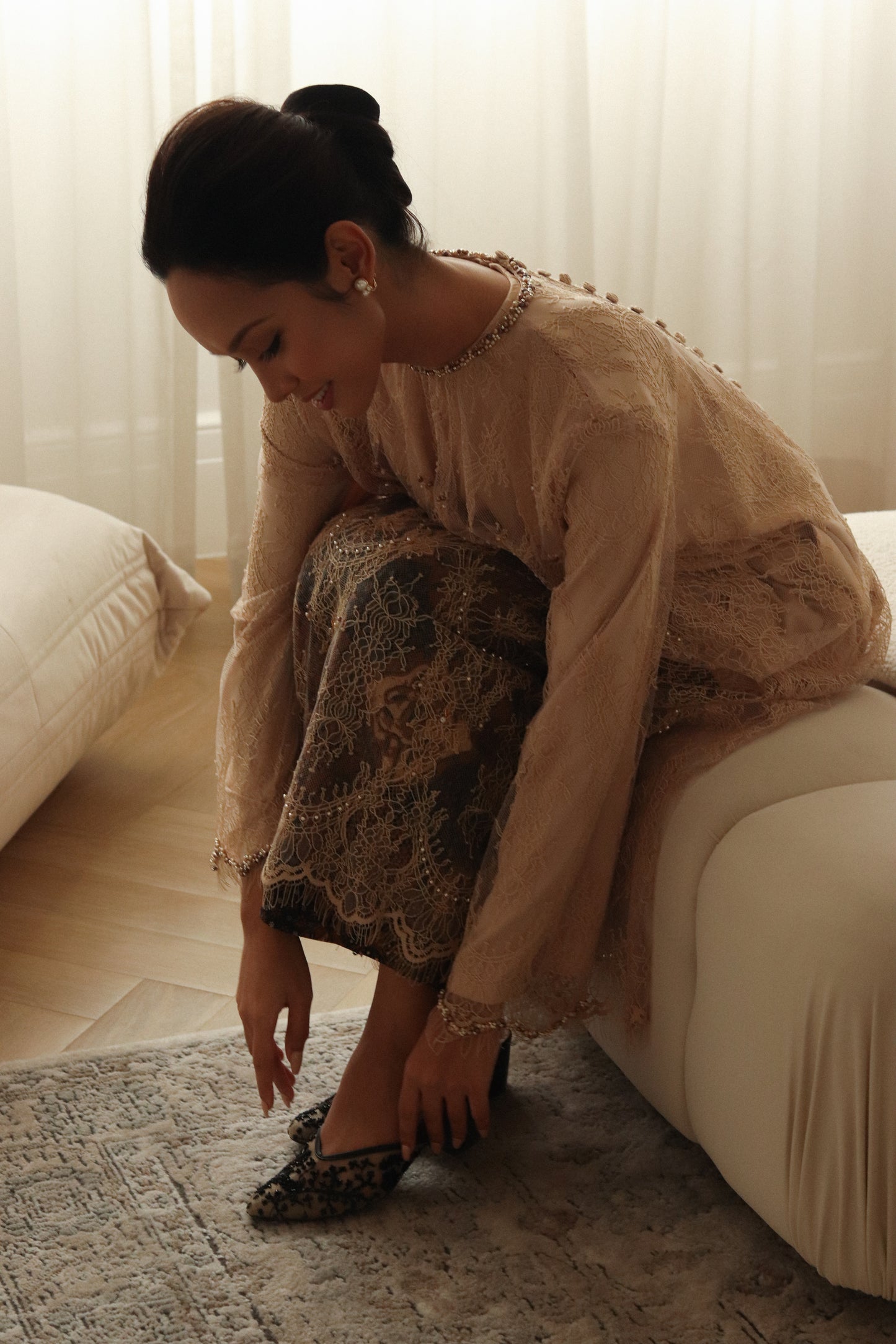 The Modest Kebaya in Golden Cream