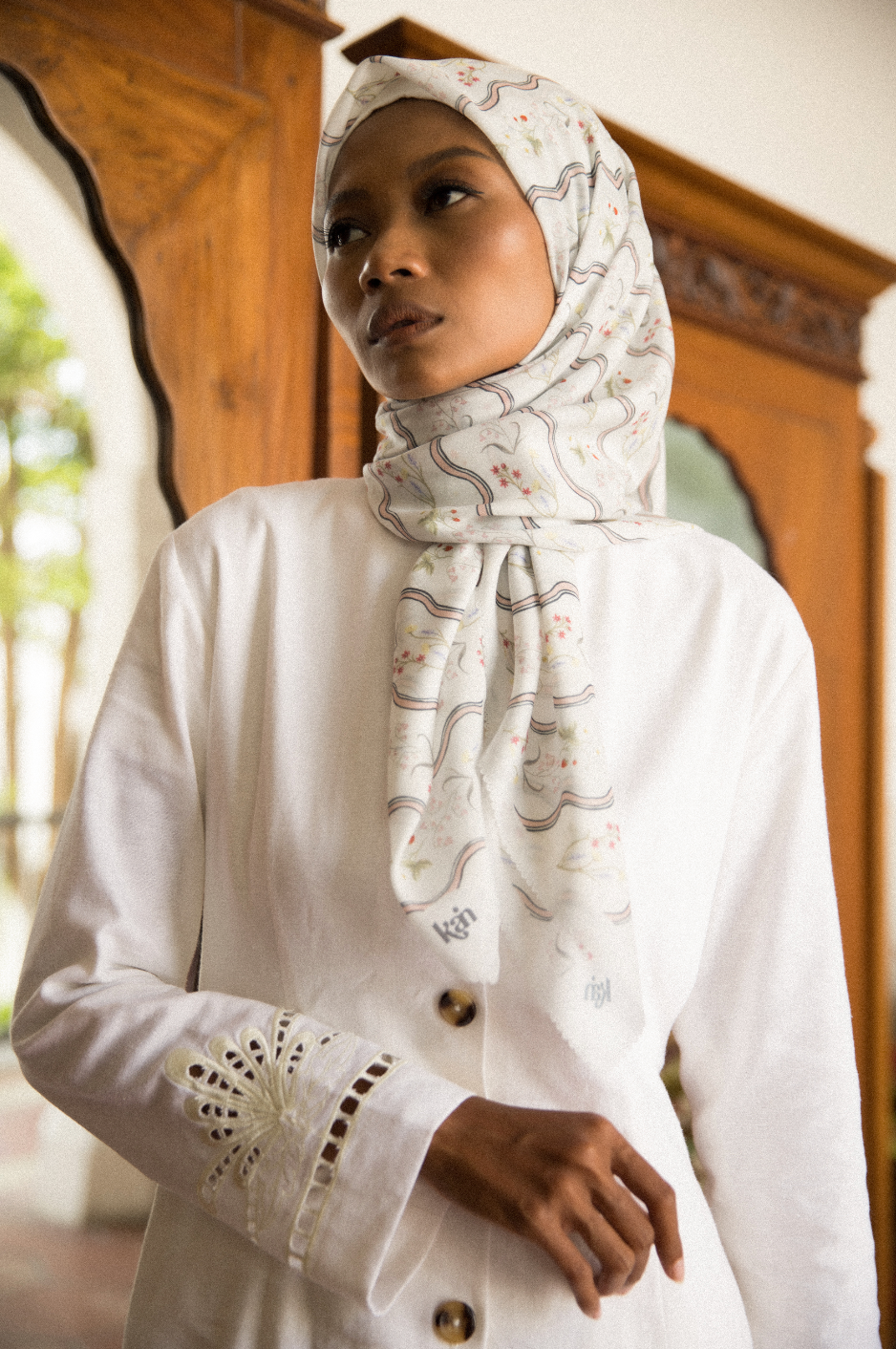 The Linen Kurung in Antique White