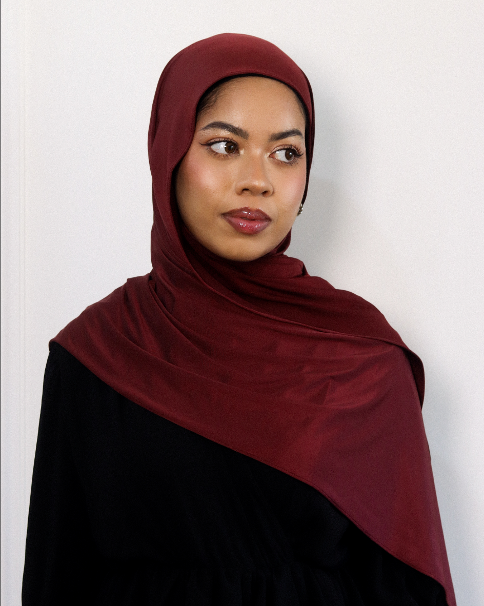 Liquid Jersey Shawl in Cherry