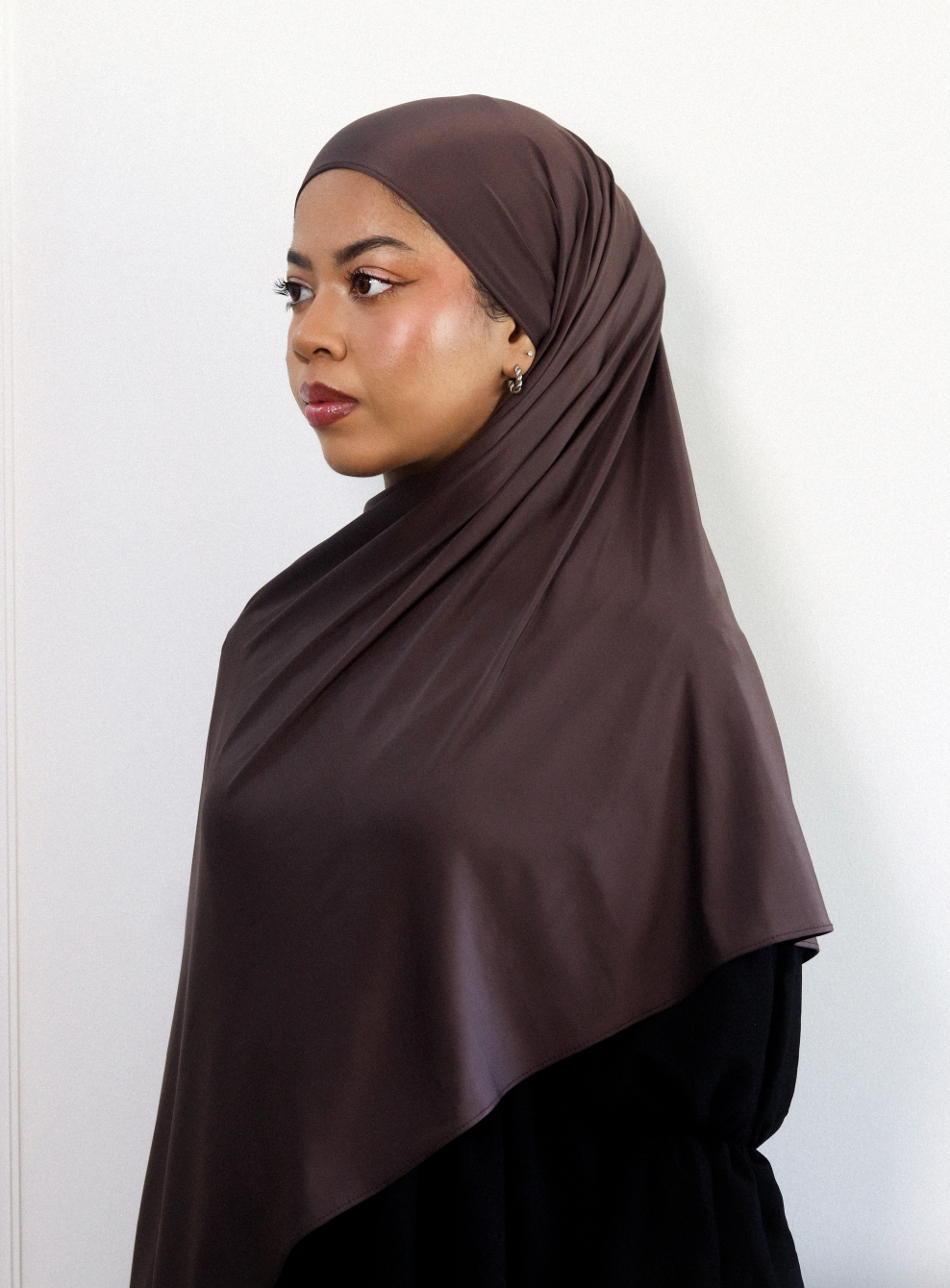 Liquid Jersey Shawl in Chocolate