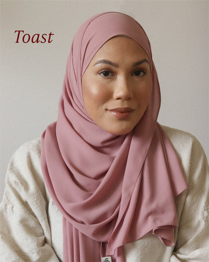 Butter Chiffon Shawl in Toast
