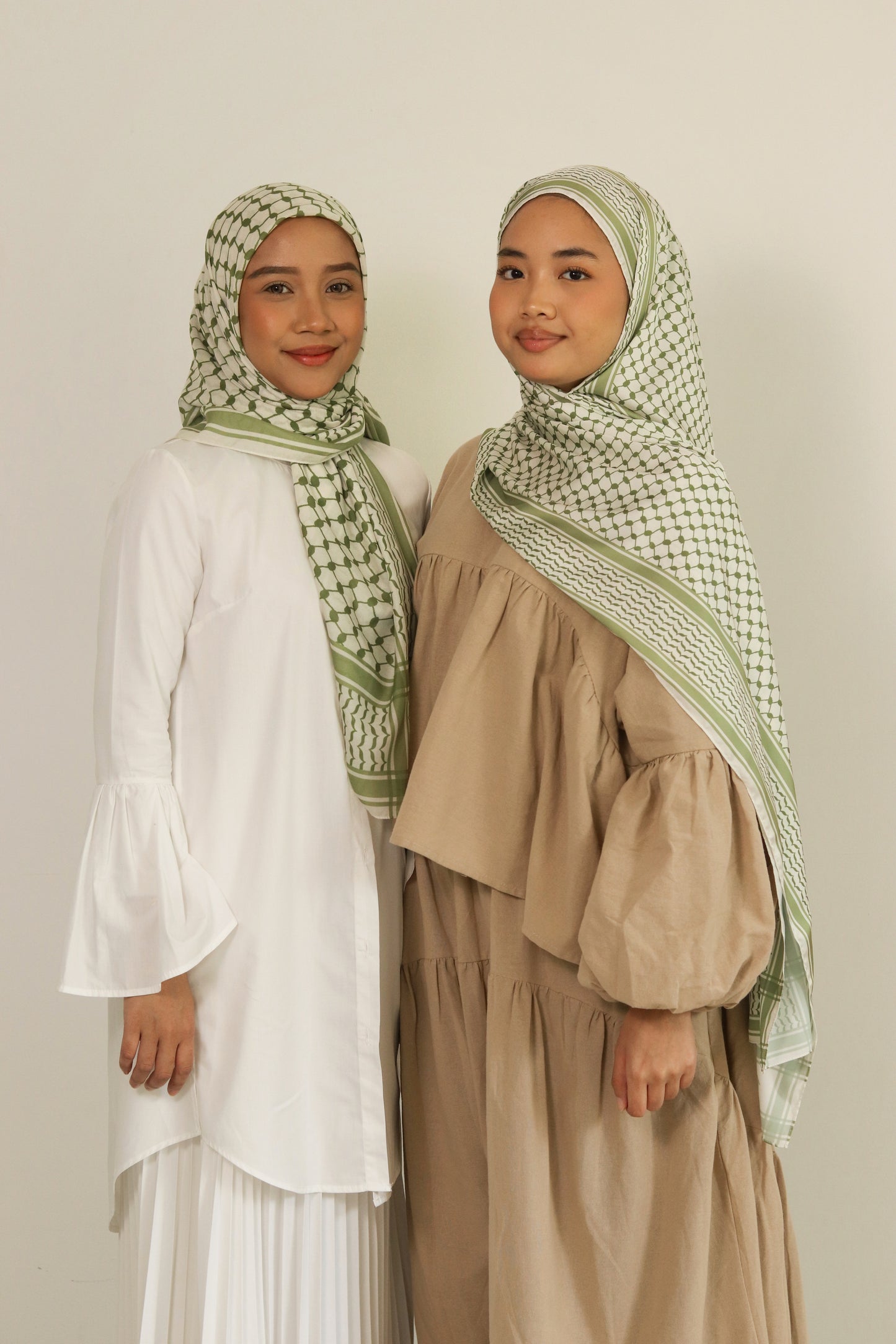 The Keffiyeh Hijab in Olive