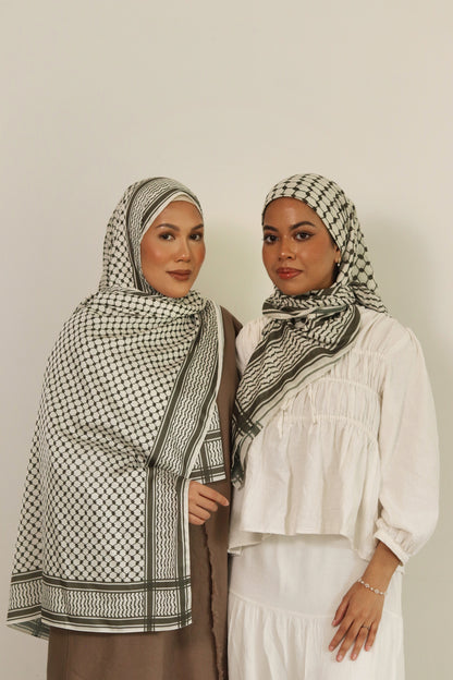 The Keffiyeh Hijab in Brown