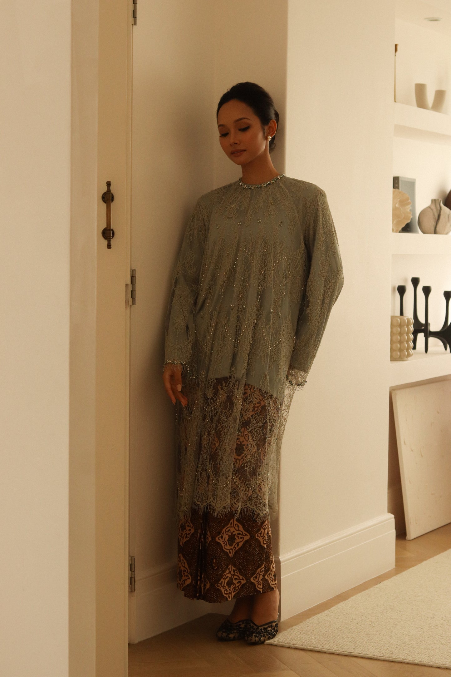The Modest Kebaya in Dark Sage