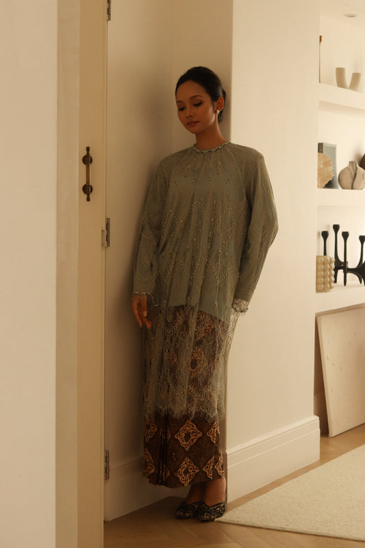 The Modest Kebaya in Dark Sage