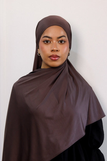 Liquid Jersey Shawl in Chocolate