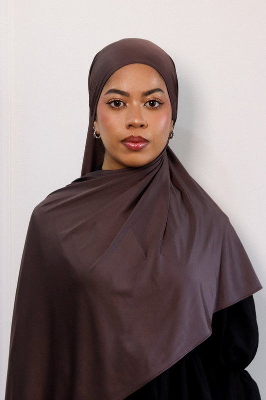 Liquid Jersey Shawl in Chocolate