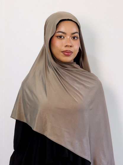 Liquid Jersey Shawl in Coffee