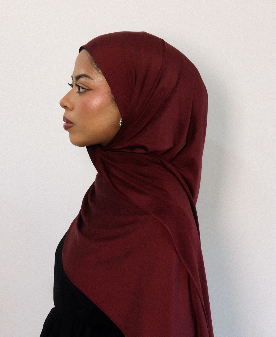 Liquid Jersey Shawl in Cherry
