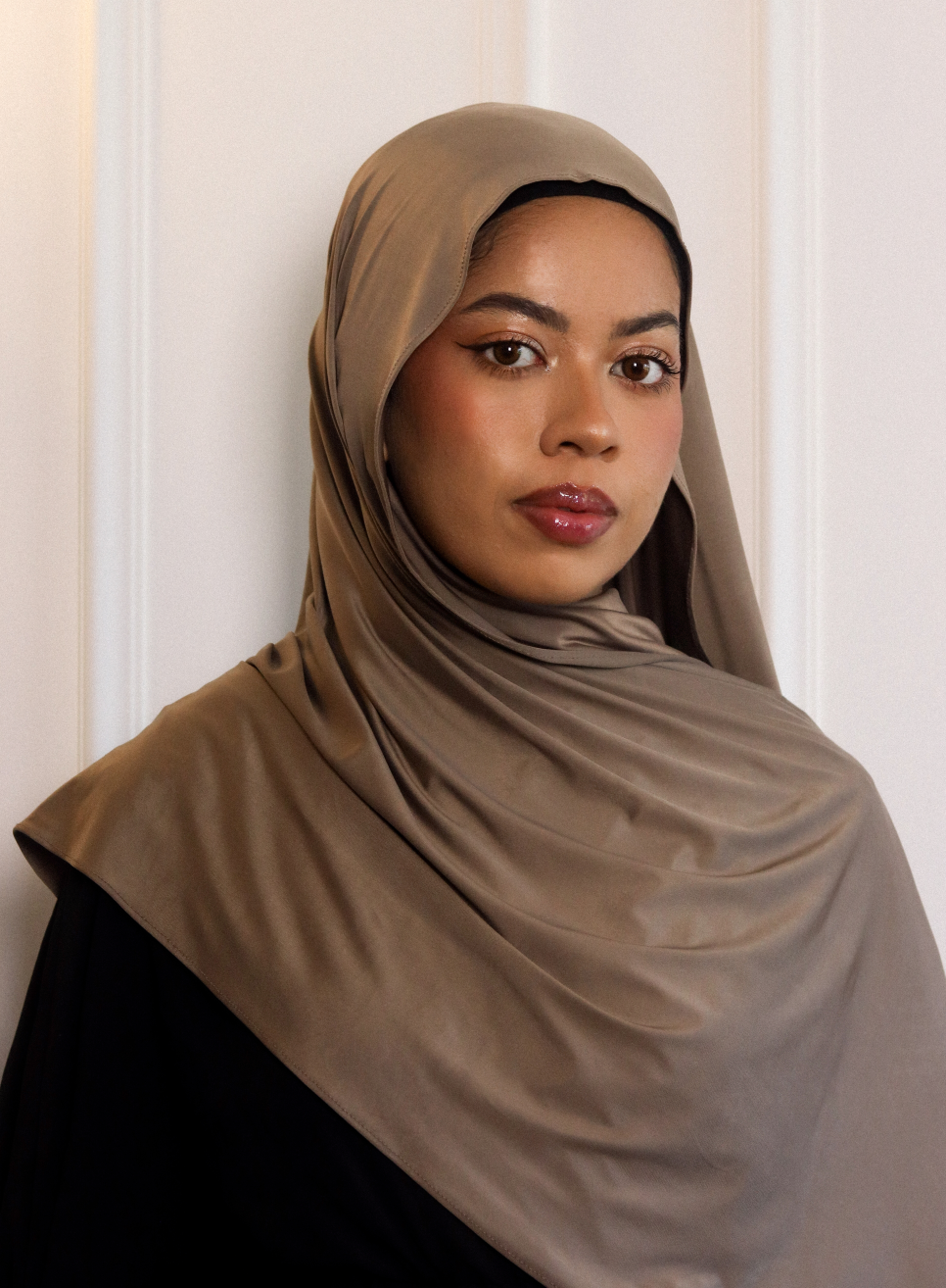 Liquid Jersey Shawl in Coffee